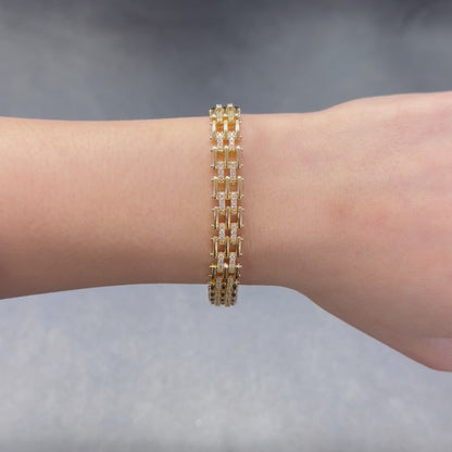 Monaco Pave Link Bracelet